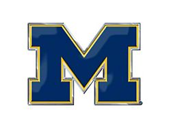 University of Michigan Embossed Emblem; Blue (Universal; Some Adaptation May Be Required)