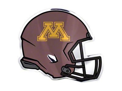 University of Minnesota Embossed Helmet Emblem; Gold (Universal; Some Adaptation May Be Required)