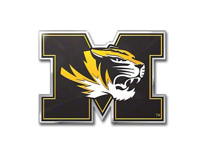 University of Missouri Embossed Emblem; Black and Yellow (Universal; Some Adaptation May Be Required)