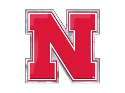 University of Nebraska Embossed Emblem; Red (Universal; Some Adaptation May Be Required)