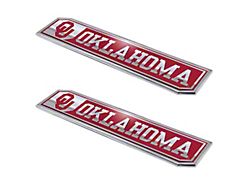 University of Oklahoma Embossed Emblems; Crimson (Universal; Some Adaptation May Be Required)