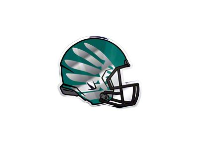 University of Oregon Embossed Helmet Emblem; Green and Silver (Universal; Some Adaptation May Be Required)