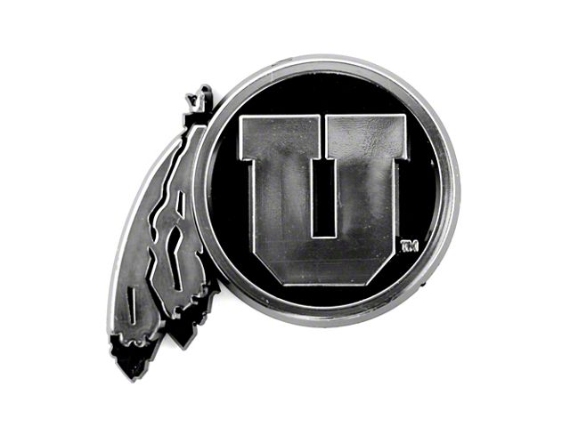 University of Utah Molded Emblem; Chrome (Universal; Some Adaptation May Be Required)