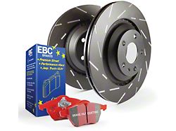 EBC Brakes Stage 4 Redstuff Brake Rotor and Pad Kit; Front (12-22 3.6L Challenger w/ Vented Rear Rotors; 12-22 5.7L HEMI Challenger R/T)