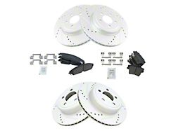 Ceramic Performance Brake Rotor and Pad Kit; Front and Rear (06-22 Charger w/ 13.60-Inch Front Rotors)