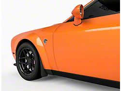 Mud Flaps; Front; Gloss Black (18-22 Challenger Widebody)