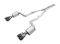 AWE Touring Edition Cat-Back Exhaust with Quad Diamond Black Tips; Non-Resonated (17-22 5.7L HEMI Challenger)