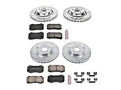 PowerStop Z23 Evolution Sport Brake Rotor and Pad Kit; Front and Rear (06-14 Charger SRT8; 15-17 Charger Scat Pack; 2017 Charger R/T 392; 18-23 Charger w/ 4-Piston Front Calipers)