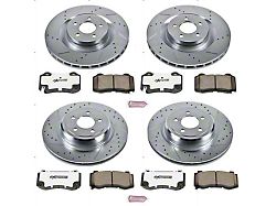 PowerStop Z26 Street Warrior Brake Rotor and Pad Kit; Front and Rear (08-14 Challenger SRT8; 15-16 Challenger Scat Pack; 2017 Challenger R/T 392; 18-23 Challenger w/ 4-Piston Front Calipers)