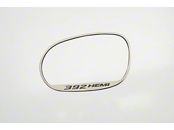 Brushed Side Mirror Trim Rings with 392 Hemi Logo (08-14 All)