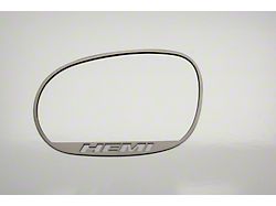 Brushed Side Mirror Trim Rings with Hemi Logo (08-14 All)