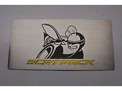 Brushed Fuse Box Cover with Super Bee and Scat Pack Logos (15-19 Challenger Scat Pack with American Car Craft Fuse Box)