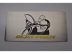 Brushed Fuse Box Cover with Super Bee and Scat Pack Logos (15-22 Scat Pack)