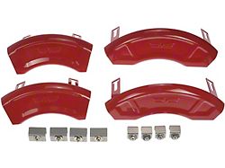 Red Aesthetic Caliper Covers; Front and Rear (11-22 Challenger w/ Dual Piston Front Calipers)