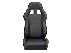 Corbeau A4 Racing Seats with Double Locking Seat Brackets; Black Leather (12-22 All)