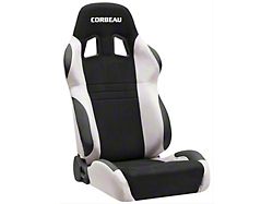 Corbeau A4 Racing Seats with Double Locking Seat Brackets; Gray/Black Suede (12-22 All)