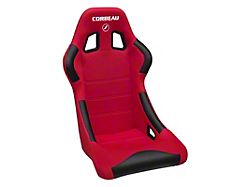 Corbeau Forza Racing Seats with Double Locking Seat Brackets; Red Cloth (12-22 All)