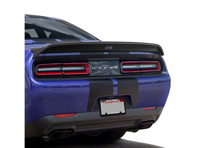 Redeye Hellcat Style Rear Spoiler with Backup Camera Hole; Matte Black (08-22 Challenger)
