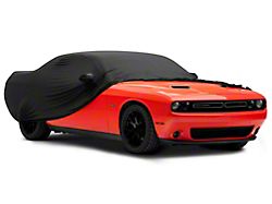 Moda SuperStretch Indoor Car Cover with Challenger Logo; Black (08-22 Challenger)