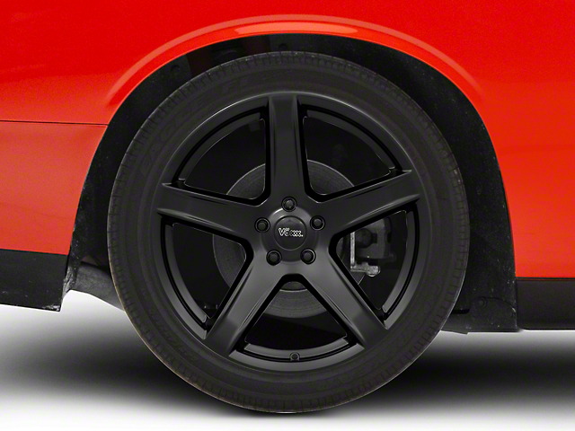 Voxx Replica Hellcat 2 Style Matte Black Wheel; Rear Only; 20x10.5 (08-22 RWD Challenger, Excluding Demon)