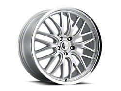 Voxx Masi Silver Mirror Machined Wheel; Rear Only; 20x10.5 (08-22 All, Excluding AWD & Demon)