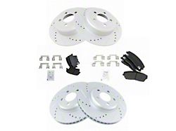 Semi-Metallic Performance Brake Rotor and Pad Kit; Front and Rear (06-19 Charger w/ 12.60-Inch Front Rotors & Solid Rear Rotors)