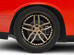Niche Methos Matte Bronze Black Bead Ring Wheel; Rear Only; 20x10.5 (08-22 RWD Challenger)
