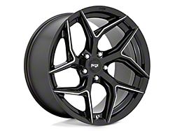 Niche Torsion Gloss Black Milled Wheel; Rear Only; 20x10.5 (06-10 RWD Charger)