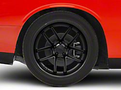 American Racing Bishop Matte Black with Gloss Black Lip Wheel; Rear Only; 20x11 (08-22 RWD Challenger, Excluding Widebody)
