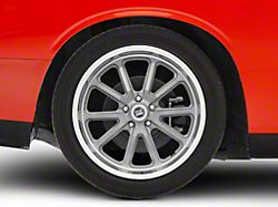 US Mag Rambler Matte Gunmetal Machined Wheel; Rear Only; 20x10.5 (08-22 RWD Challenger, Excluding Widebody)