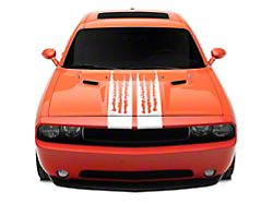 SEC10 Shredded Full Length Stripes; White (08-23 Challenger)