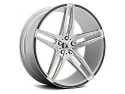 Asanti Orion Brushed Silver with Carbon Fiber Insert Wheel; 20x9 (08-22 RWD Challenger, Excluding Widebody)