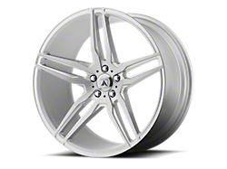 Asanti Orion Brushed Silver with Carbon Fiber Insert Wheel; Rear Only; 20x10.5 (08-23 RWD Challenger, Excluding Widebody)