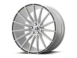 Asanti Polaris Brushed Silver with Carbon Fiber Insert Wheel; Rear Only; 20x10.5 (08-22 RWD Challenger, Excluding Widebody)