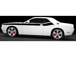 Side Stripes T/A Style Decals; Gloss Black (19-22 Challenger)