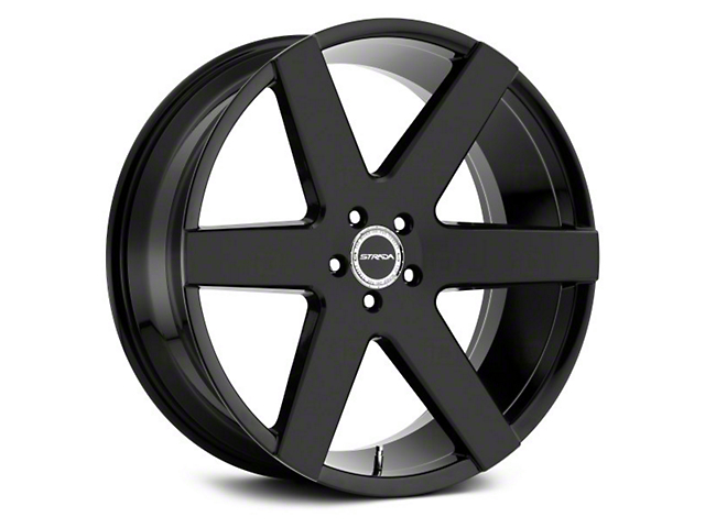 Strada Coda All Gloss Black Wheel; 20x8.5 (08-23 RWD Challenger, Excluding Widebody)