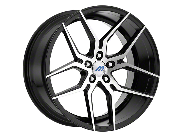 MACH Euro Concave ME.4 Glossy Black Machined Wheel; Rear Only; 20x10.5 (06-10 RWD Charger)