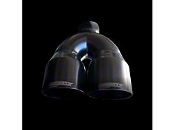 Bigboz Exhaust 4-Inch Quad Weld-On Exhaust Tips; Flat Black (09-23 V6 Challenger)