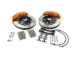 Ksport Supercomp 8-Piston Front Big Brake Kit with 16.60-Inch Slotted Rotors; Orange Calipers (08-23 RWD Challenger, Excluding SRT)