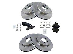 Ceramic Brake Rotor and Pad Kit; Front and Rear (08-19 Challenger w/ Vented Rear Rotors)