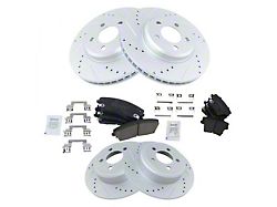 Ceramic Performance Brake Rotor and Pad Kit; Front and Rear (08-19 Challenger w/ Solid Rear Rotors)