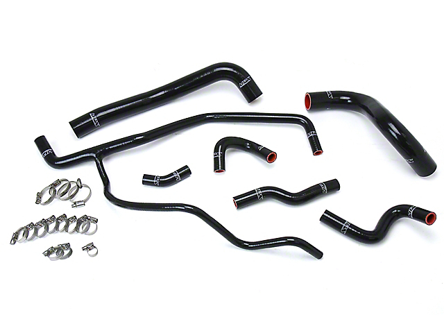 HPS Silicone Radiator and Heater Coolant Hose Kit; Black (11-22 3.6L Charger)