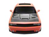 Hellcat Style Hood with Vent Scoop; Carbon Fiber (08-23 Challenger)