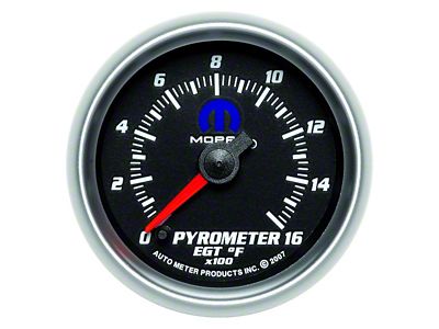 Auto Meter Pyrometer Gauge with MOPAR Logo; Digital Stepper Motor (Universal; Some Adaptation May Be Required)