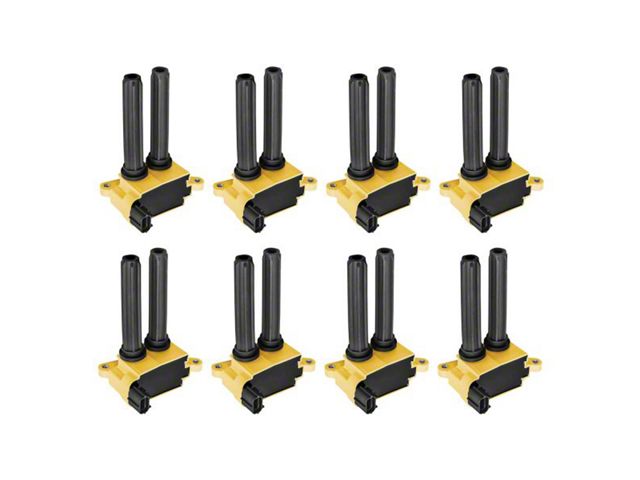 Ignition Coils; Yellow; Set of Eight (09-19 5.7L HEMI Jeep Grand Cherokee WK & WK2)