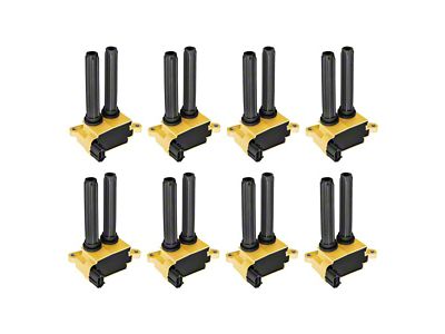 Ignition Coils; Yellow; Set of Eight (09-19 5.7L HEMI Jeep Grand Cherokee WK & WK2)