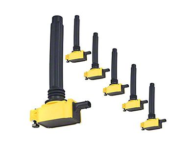 Ignition Coils; Yellow; Set of Six (14-20 3.2L Jeep Cherokee KL)