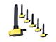 Ignition Coils; Yellow; Set of Six (12-18 3.6L Jeep Wrangler JK)