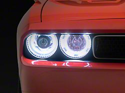 Oracle Waterproof Surface Mount LED Halo Headlight Kit; ColorSHIFT; BC1 Bluetooth Controller (15-23 Challenger)
