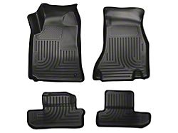 Husky WeatherBeater Front and Second Seat Floor Liners; Black (08-10 Challenger)